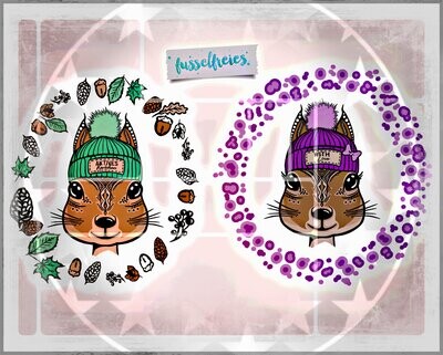 Boho Eichhörnchen Plotterdatei DXF SVG PNG von Fusselfreies