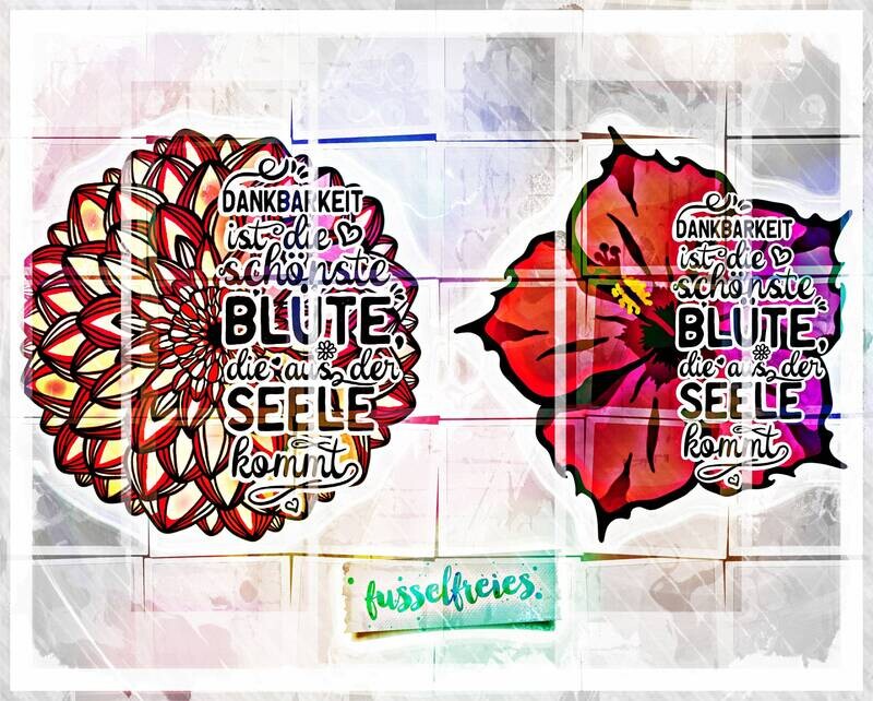 Blüten Designs Vol2 - Plotterdatei DXF SVG Hibiskus , Dahlie von Fusselfreies (aus Adventskalender 2021)