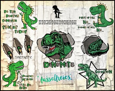 Kombi-Serie Tyrannosaurus Rex (T-Rex) Vol1+Vol2 Plotterdatei DXF SVG von Fusselfreies