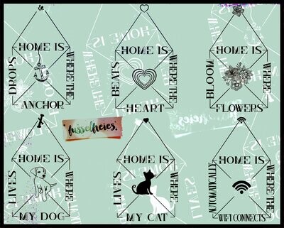 Design Home Sweet Home Häuschen Plotterdatei DXF SVG von Fusselfreies (Adventskalender 2019)