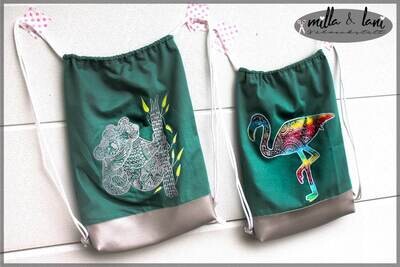 Design Kombi Serie Flamingo Koala Orchidee Plotterdatei DXF SVG Fusselfreies Plottervorlage Rohrkolben Blume Blüte Bär Pflanze Vogel