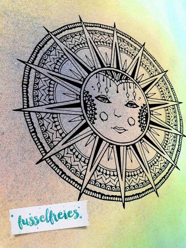 MANDALA SONNE Plotterdatei Plottervorlage DXF SVG Fusselfreies Design Sonne aus Fusselfreies Adventskalender 2017