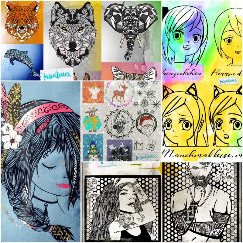 Megapack November 2018 Plotterdatei DXF SVG Fusselfreies - 30 einzigarte Designs und 19 Schriftzüge