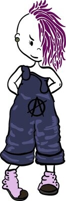 Design Punk Girl Plotterdatei DXF SVG Fusselfreies