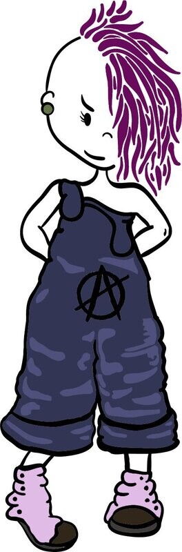 Design Punk Girl Plotterdatei DXF SVG Fusselfreies