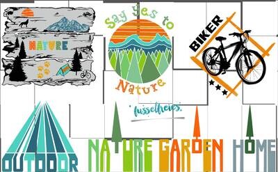 Nature &amp; Outdoor Plotterdatei Plottervorlage DXF SVG Fusselfreies