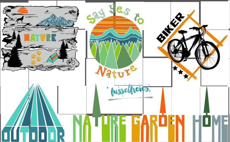 Nature &amp; Outdoor Plotterdatei Plottervorlage DXF SVG Fusselfreies
