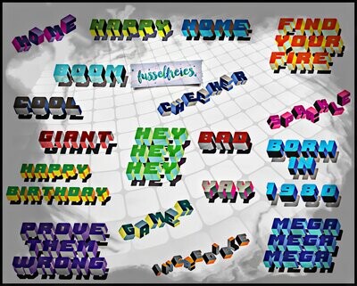 3D Statements Plotterdatei DXF SVG Sprüche- Schriftzüge von Fusselfreies
