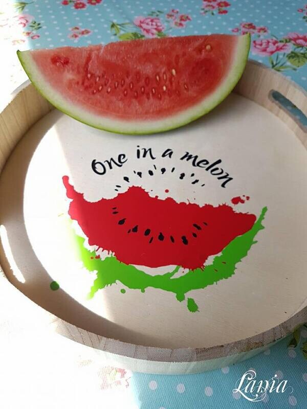 Design &quot;One in a melon&quot; Plotterdatei DXF SVG Fusselfreies - Wassermelone Fusselfreies Frucht Früchte Sommer