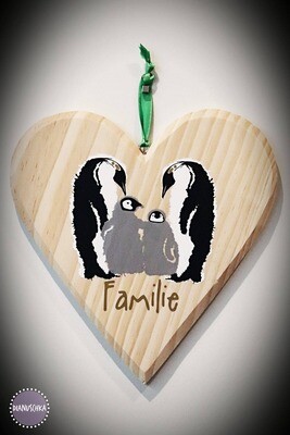 Design Serie Pinguin Familie Aquarellstil Plotterdatei DXF SVG Fusselfreies
