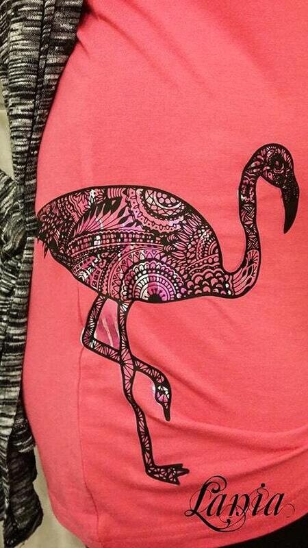 Design Serie Flamingos Plotterdatei DXF SVG Fusselfreies PNG Rohrkolben Vögel Vogel Mandala Flamingo Schal Mütze Mandala Boho