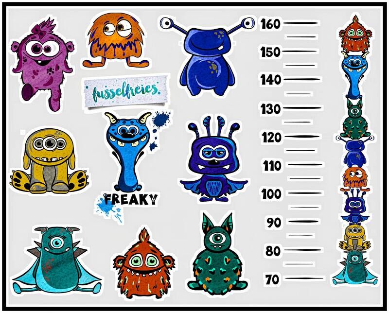 Fussel Monster Vol2 Plotterdatei DXF SVG von Fusselfreies