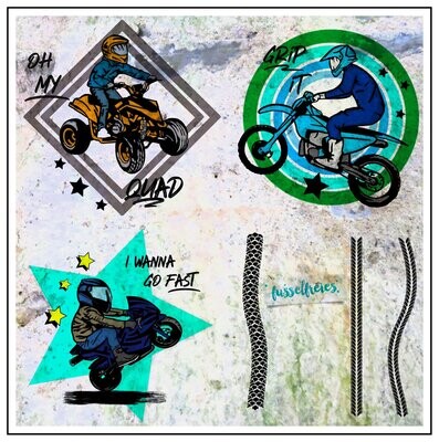 Design Serie Speed Bikes - Motorrad Quad Motocross Pocket Bike Plotterdatei DXF SVG Fusselfreies