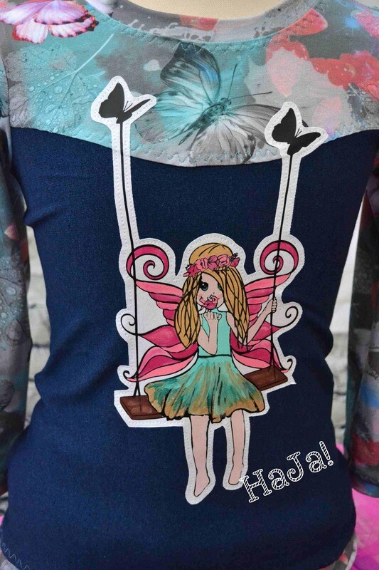 Design SWINGING GIRL Plotterdatei DXF SVG Fusselfreies Design Schaukel Design Mädchen Design Schmetterlinge