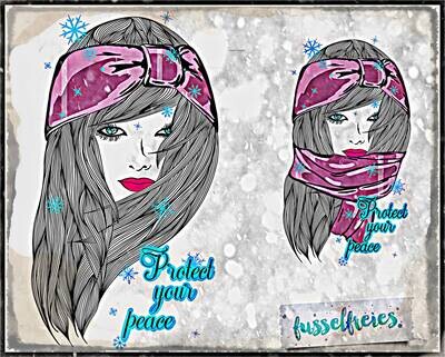 Mandala Girl im Winter Plotterdatei DXF SVG PNG von Fusselfreies (Adventskalender 2020)