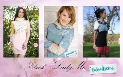eBook &quot;LadyMe&quot; Hoodie / Pulli / Longpulli (Kleid) Gr. 34 - 50 - digitales Schnittmuster zum Druck im A4 und A0 Format (ohne Layer) ohne NZ