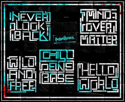 Phrase Blocks Vol1 Plotterdatei DXF SVG von Fusselfreies (aus Adventskalender 2021)