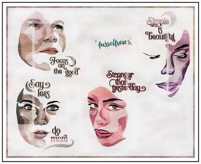 Shaded Faces - Schattengesichter Plotterdatei DXF SVG Frauen, Mädchen, Gesichter, Portrait, schattiert