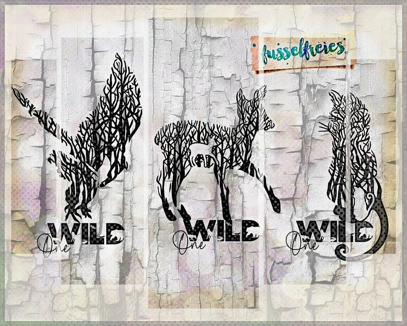 Nature Lover Vol2 - Wild One Waldtiere - Plotterdatei Plottervorlage DXF SVG Reh, Adler, Katze von Fusselfreies (aus Adventskalender 2022)