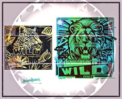 Leopard &amp; Löwe &quot;Wild One&quot; - Plotterdatei Plottervorlage DXF SVG von Fusselfreies