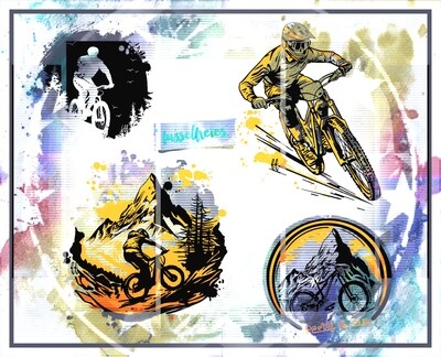 Mountain Bikes - Fahrrad Welt Vol3 Plotterdatei DXF SVG Mountain Bikes, Matterhorn von Fusselfreies