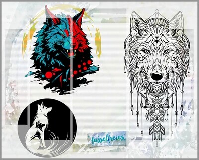 Die Wölfe 5.0 - Wolf Plotterdatei DXF SVG Wolf, Wolfskopf, Werwolf von Fusselfreies