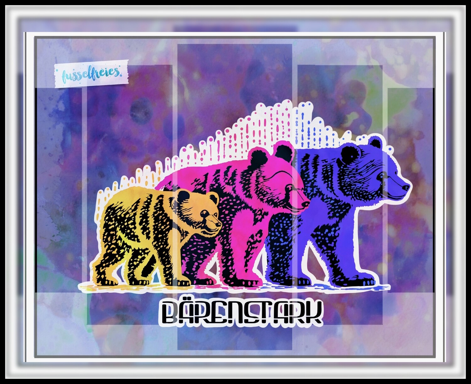 BÄREN FAMILIE - BÄRENSTARK - Bär, Bären, Braunbär  Plotterdatei Plottervorlage DXF SVG von Fusselfreies (aus Adventskalender 2022)