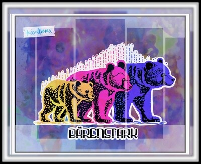 BÄREN FAMILIE - BÄRENSTARK - Bär, Bären, Braunbär  Plotterdatei Plottervorlage DXF SVG von Fusselfreies (aus Adventskalender 2022)