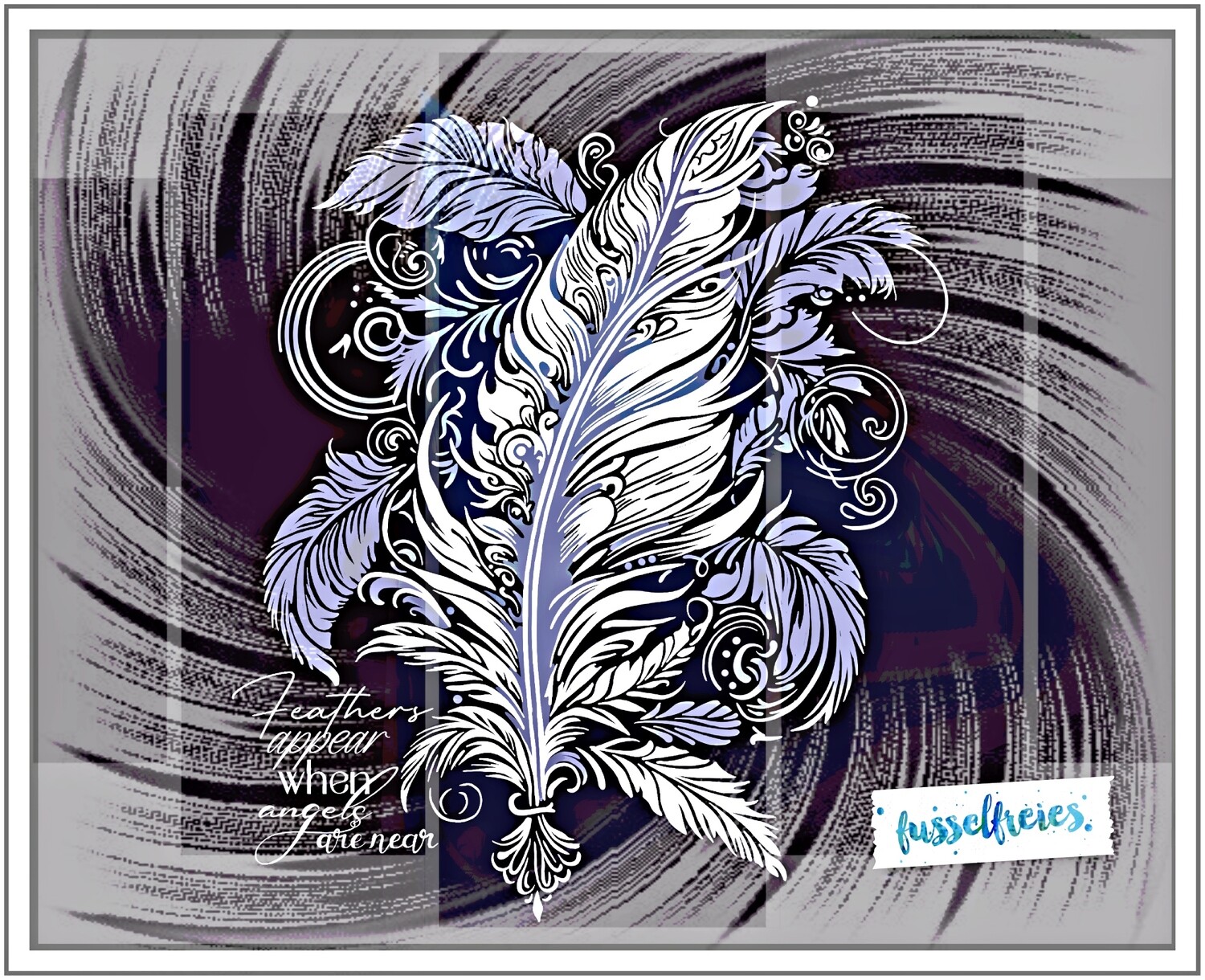 ENGELSFEDER - BOHO FEDER VOL4 - Plotterdatei Plottervorlage DXF SVG von Fusselfreies (aus Adventskalender 2022)