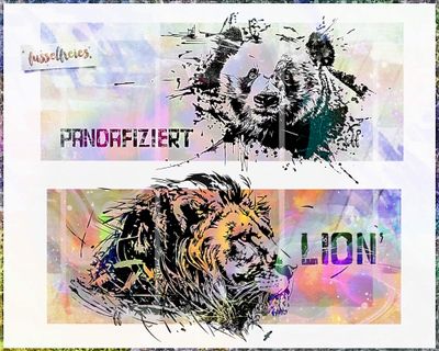 Tier Skizzen Vol2 - Löwe &amp; Panda Skizze Plotterdatei Plottervorlage DXF SVG  von Fusselfreies