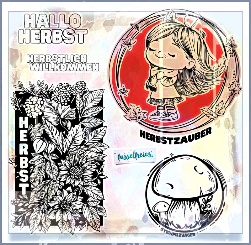 Herbst Zauber 2024 Plotterdatei DXF SVG Blätter, Herbstblätter, Blumen, Mädchen, Steinpilz, Pilz Plottervorlage, Laserdatei von Fusselfreies