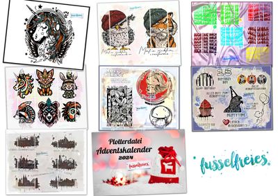 Plotterdatei Laserdatei Flatrate August-Dezember 2024 inkl. Adventskalender 2024 DXF SVG