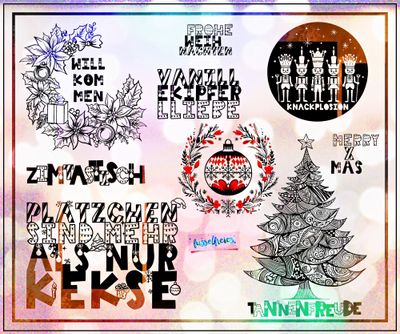 Winter &amp; Weihnachten 2024 Plotterdatei Laserdatei DXF SVG Tannenbaum, Kekse, Plätzchen, Nussknacker, Kranz, Christbaumkugel, Vanillekipferl  von Fusselfreies
