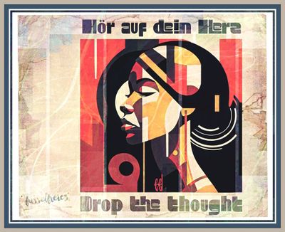 Drop the thought - Frauen Portrait  - Plotterdatei Plottervorlage Laserdatei DXF SVG von Fusselfreies (aus dem Adventskalender 2023)