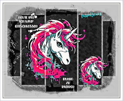Pferd &amp; Einhorn Liebe Vol4 - Plotterdatei Plottervorlage Laserdatei DXF SVG von Fusselfreies (aus dem Adventskalender 2023)