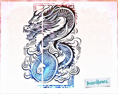 LONG - Chinesischer Drache - Plotterdatei Laserdatei  DXF SVG von Fusselfreies (Adventskalender 2023)