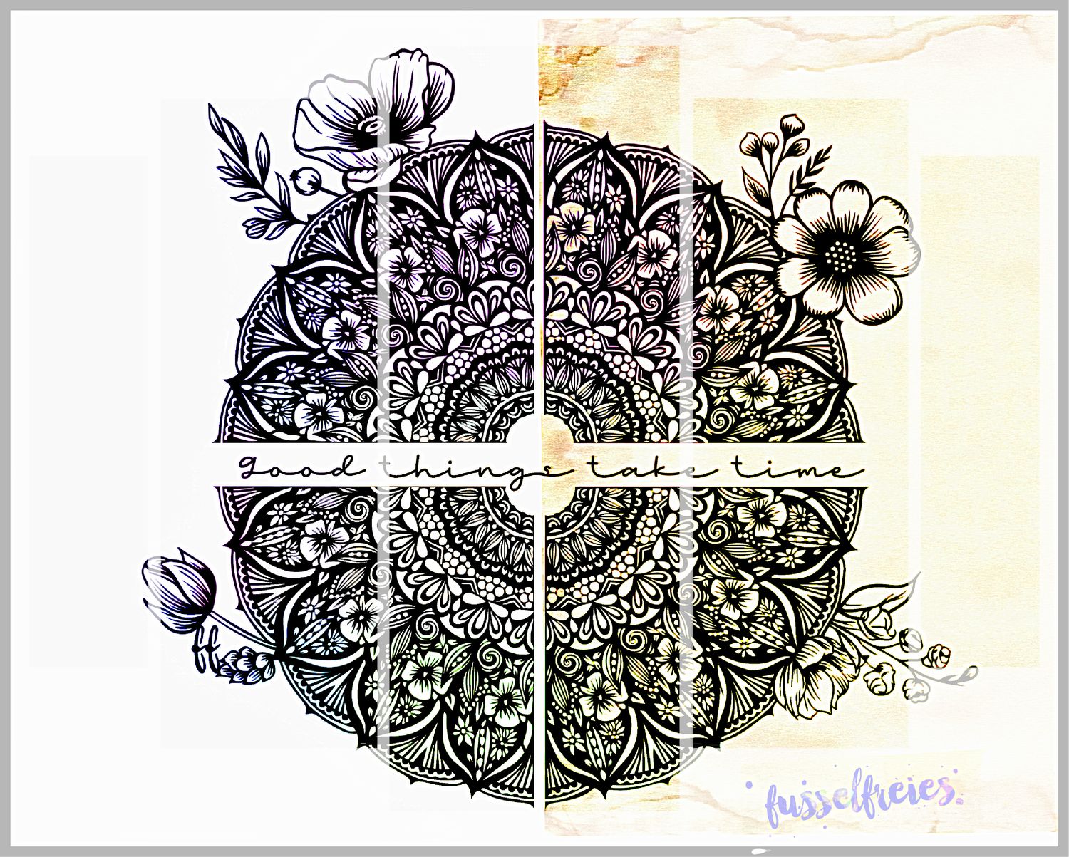 Mandala Meisterstück mit Blüten Vol4 - Plotterdatei Laserdatei DXF SVG von Fusselfreies (Adventskalender 2023)