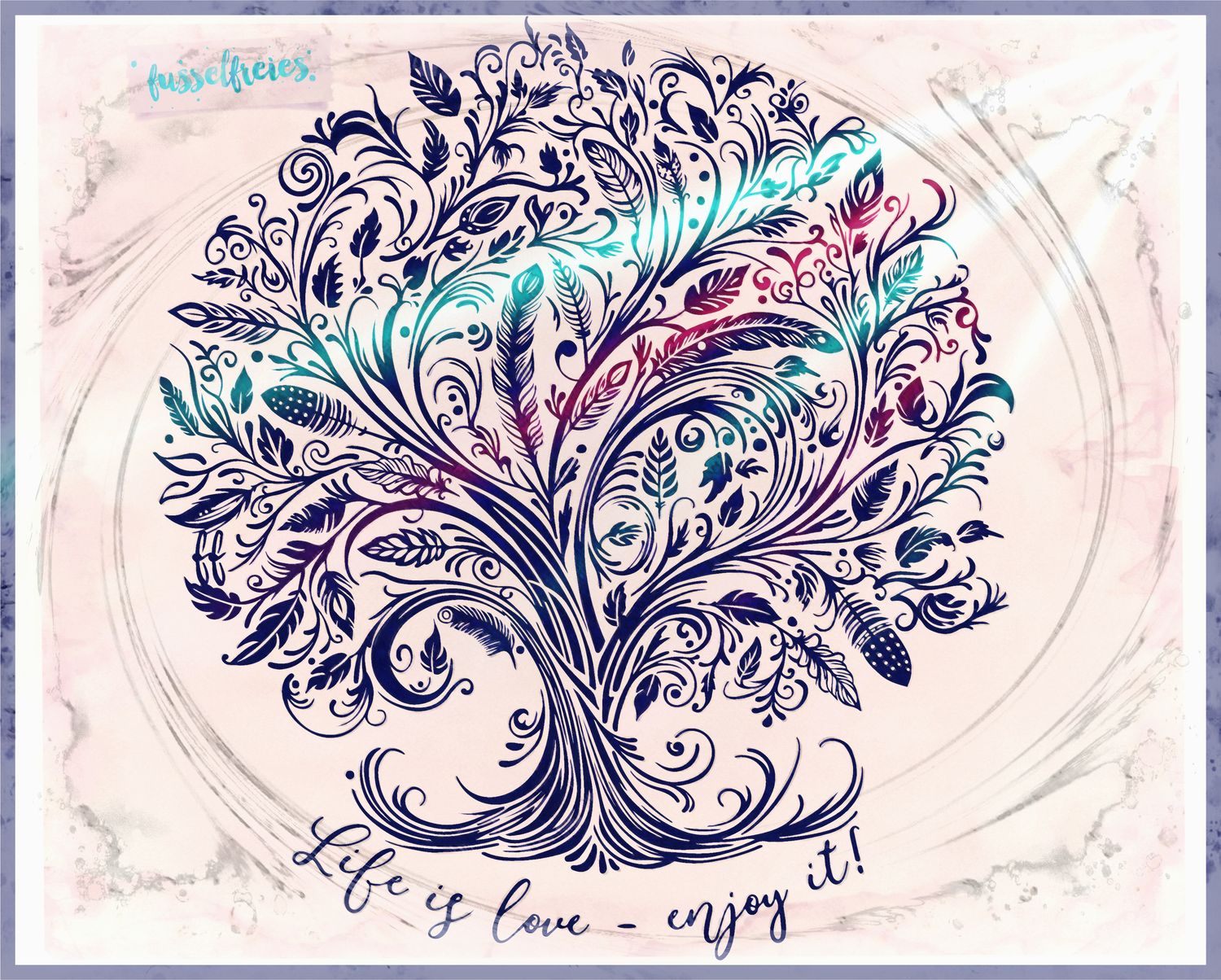 Boho Lebensbaum Vol6 - Plotterdatei Laserdatei DXF SVG von Fusselfreies (Adventskalender 2023)