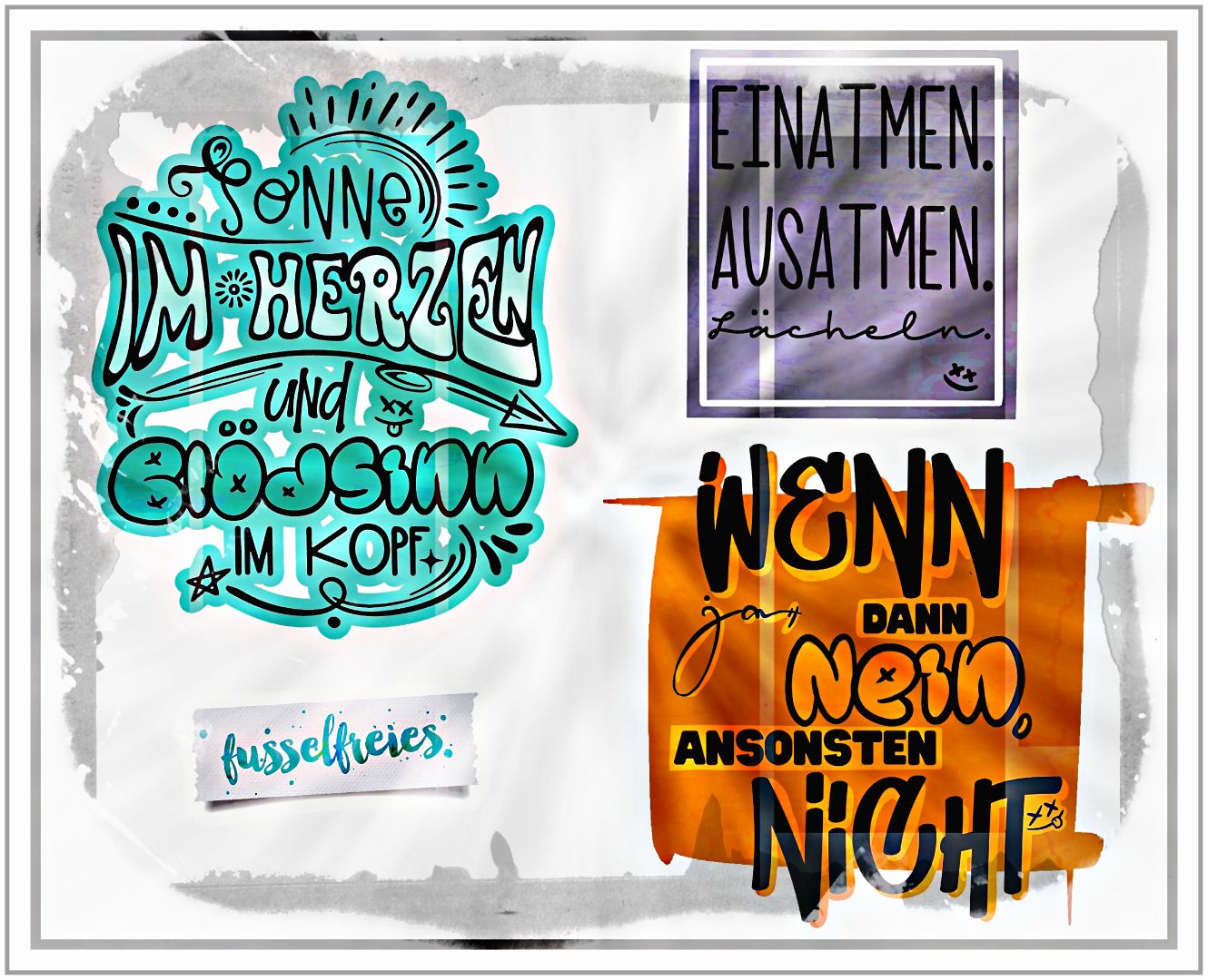 Crazy Statements - Plotterdatei Laserdatei DXF SVG von Fusselfreies