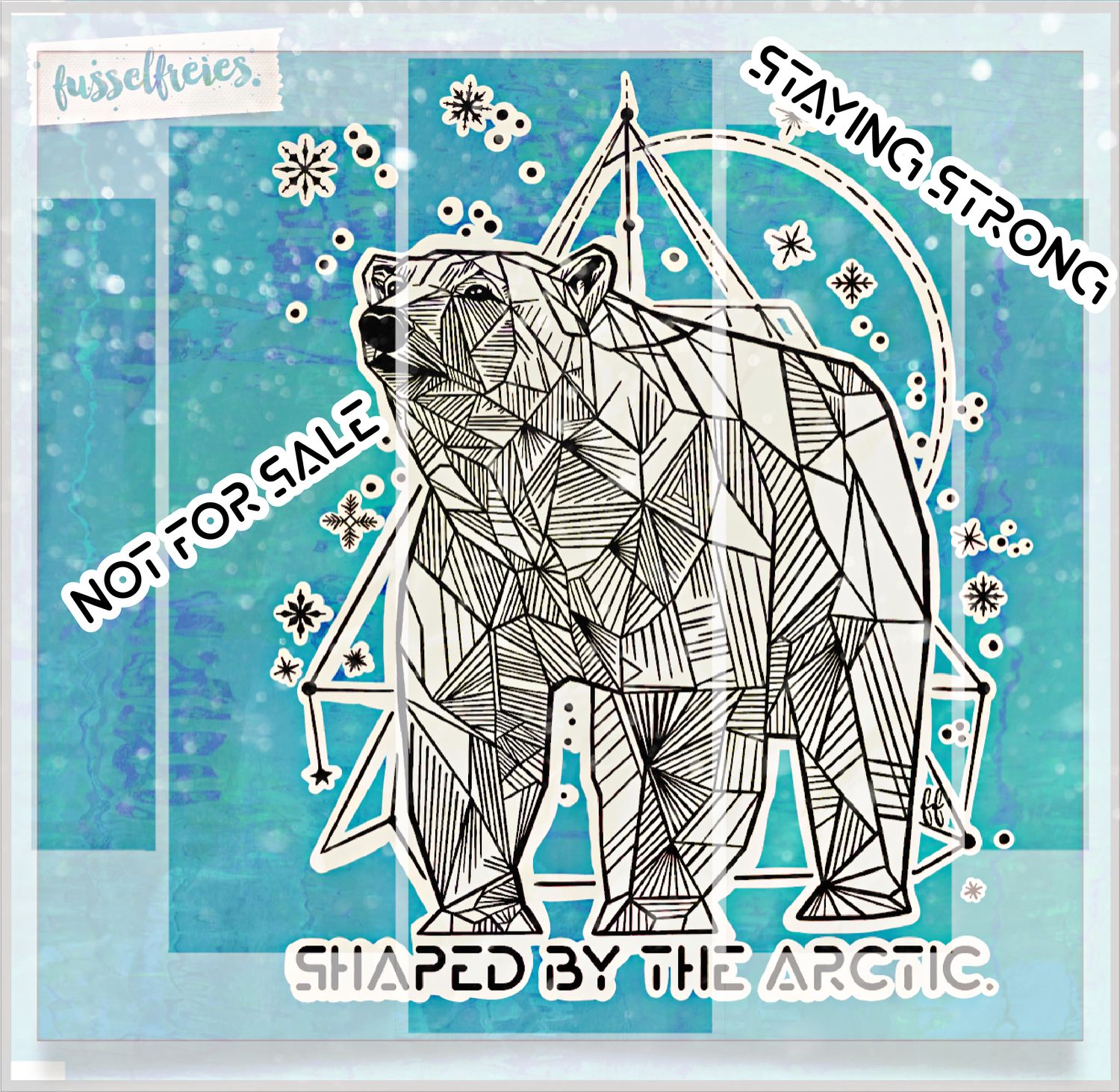 "Shaped by the arctic" Grönland Eisbär -  Greenland Plotterdatei Laserdatei DXF SVG von Fusselfreies