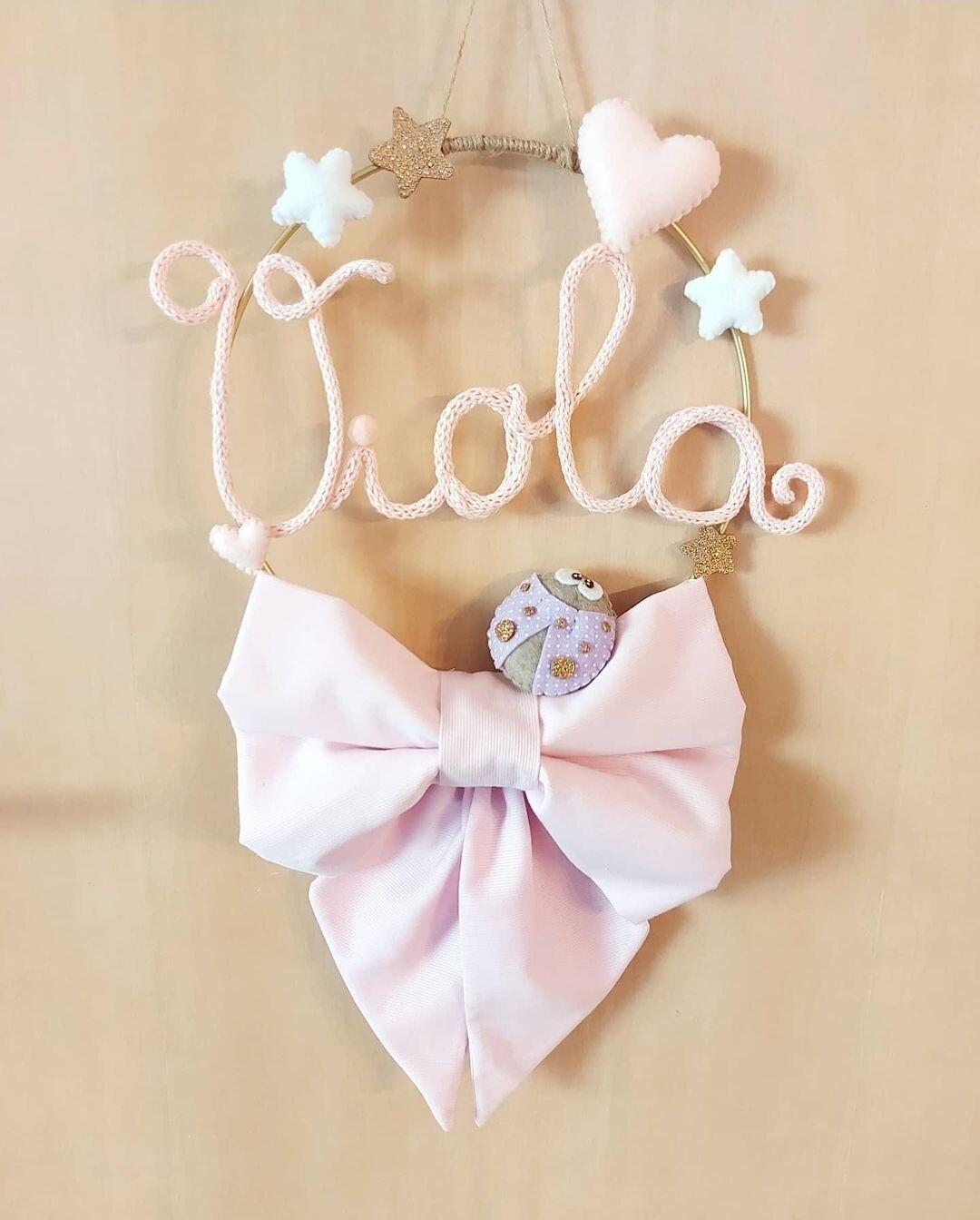 Fiocco nascita bimba "coccinella"