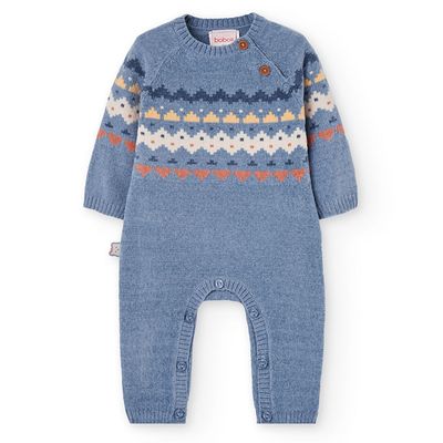 Tutina per neonato in maglia grigia