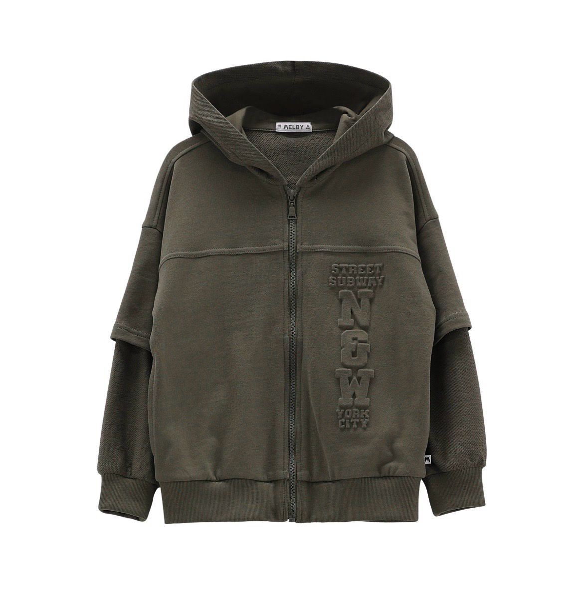 Felpa cappuccio e zip ragazzo