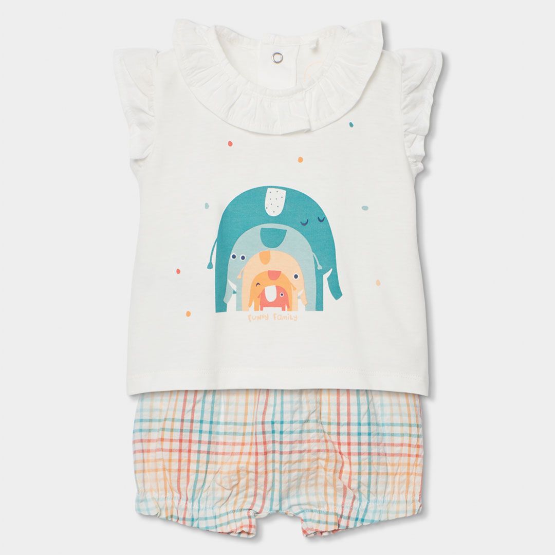 baby girl completo 2 pezzi super fresco, colorato e versatile. ideale per i pomeriggi di estate baby girl completo 2 pezzi super fresco, colorato e versatile. ideale per i pomeriggi di estate