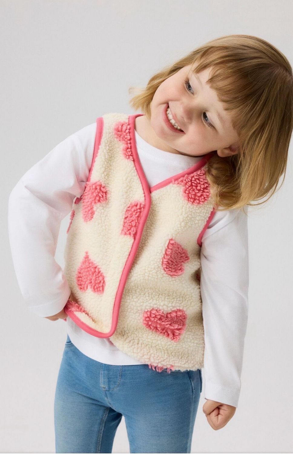 Mini girl gilet cuori Mini girl gilet cuori
