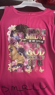 God Said it- Sleeveless dress with pockets-Let Me Know If You Need A Different Size -Small