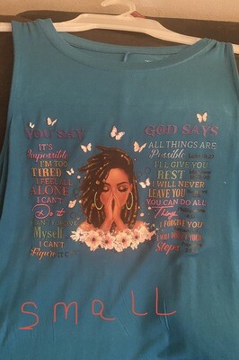 God Said it- Sleeveless dress with pockets-Let Me Know If You Need A Different Size -Small