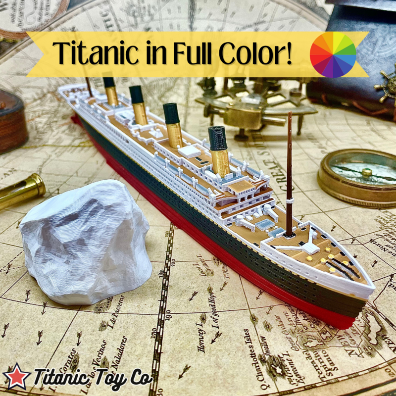 12-inch Color Titanic model with Ice Berg