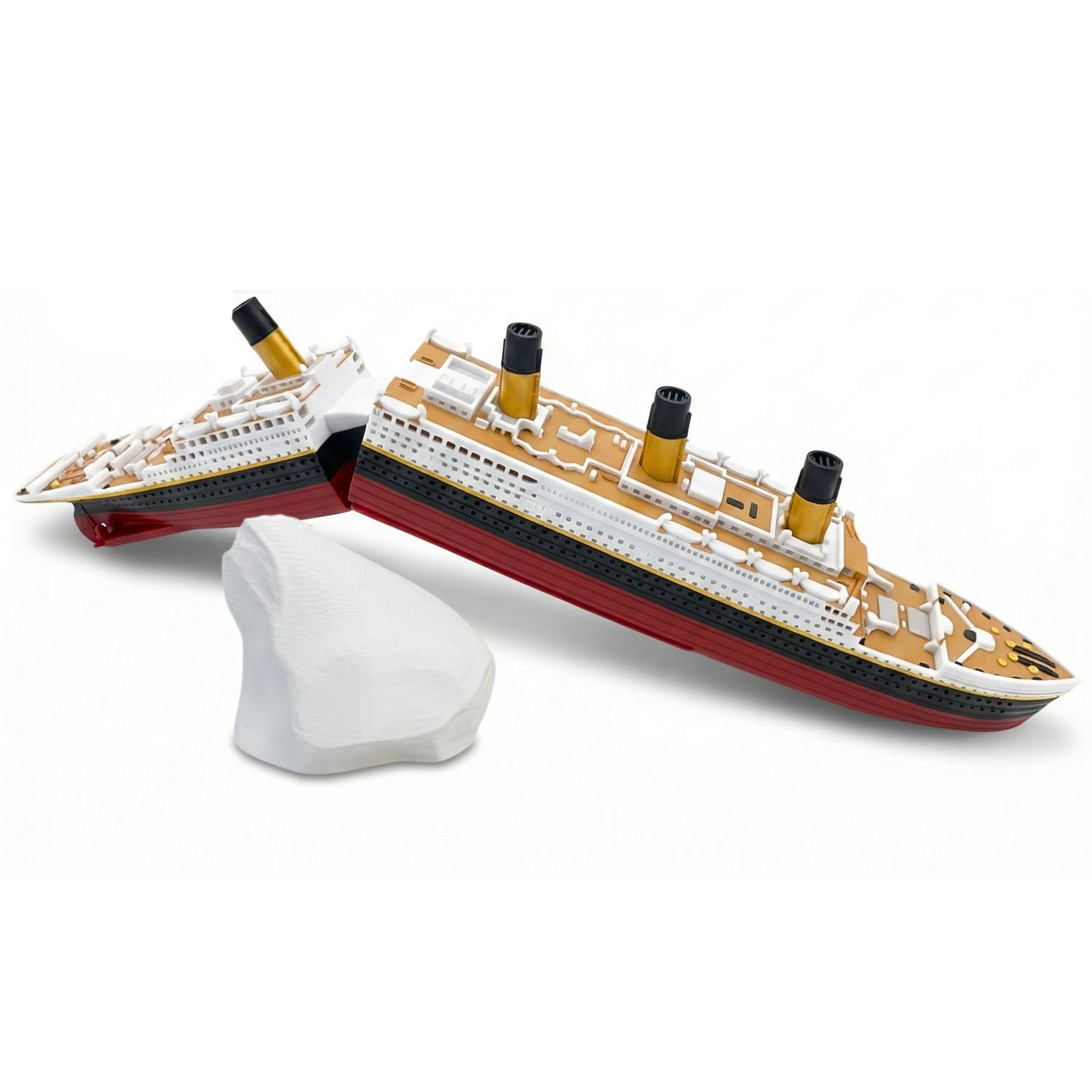 Colorized Split In Half Titanic  🌊