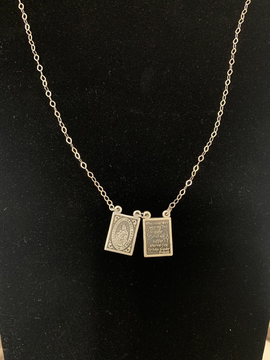 Our Lady of Mt Carmel Scapular Necklace